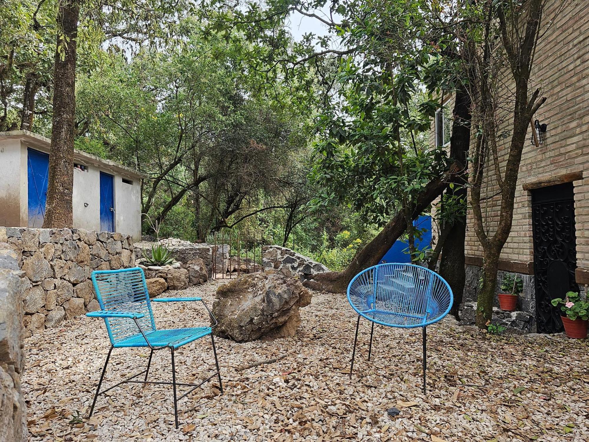La Cabana Azul Al Fondo Del Bosque De Tepoztlán Exteriör bild